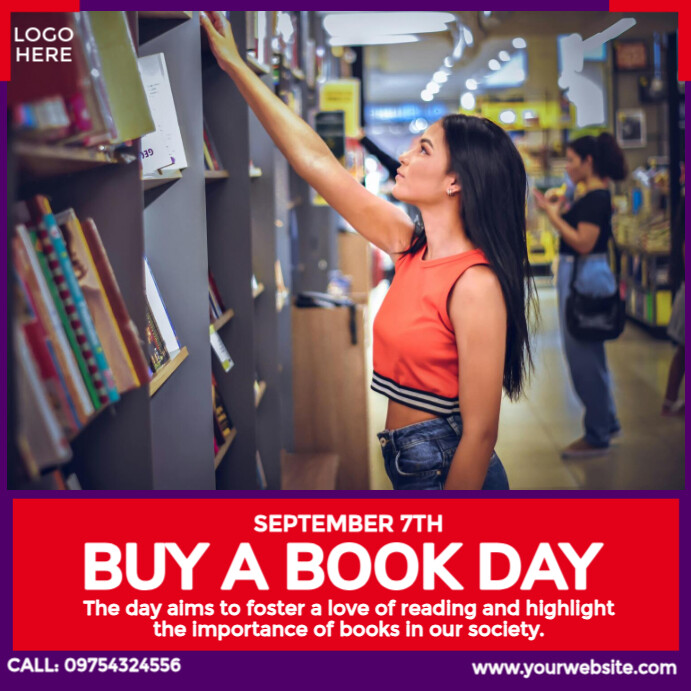 Buy a Book Day Instagram-Beitrag template