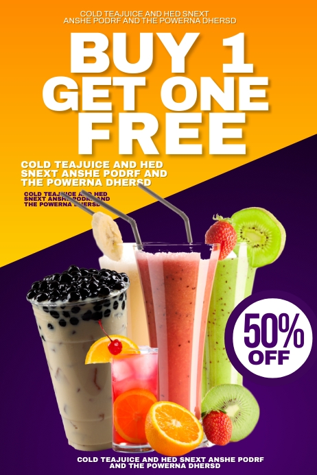 buy one and get one free Template | PosterMyWall
