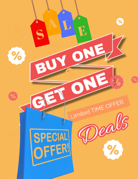 Copy of Buy one get one flyer template | PosterMyWall