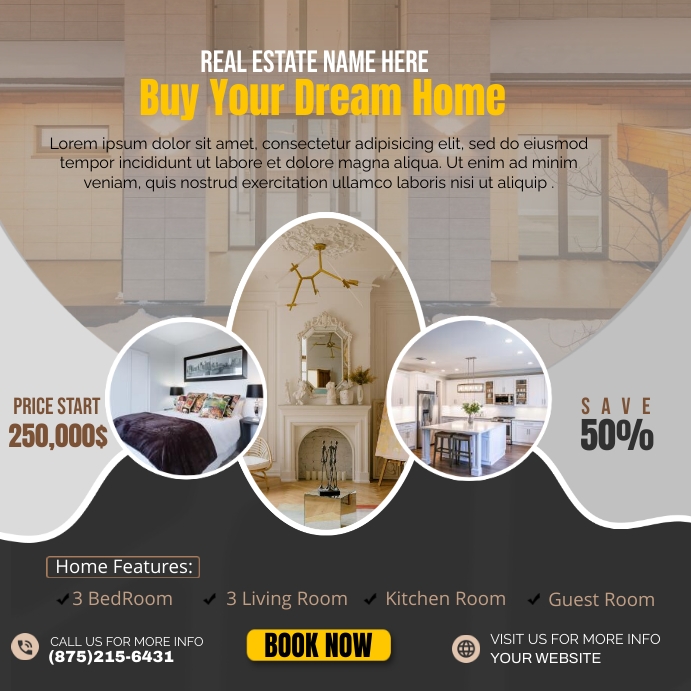 Buy Your Dream Home Template | PosterMyWall