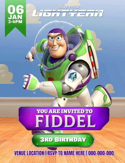 Buzz Lightyear Template PosterMyWall