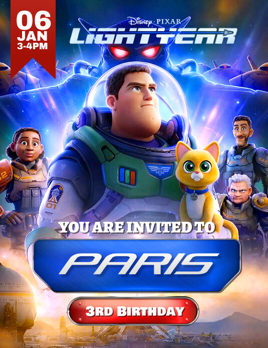 Buzz Lightyear Flyer (US Letter) template