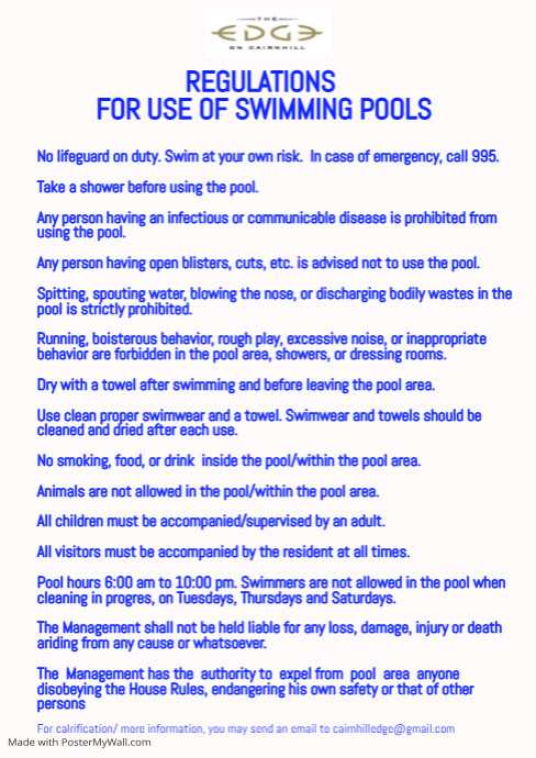 Pool rules sign printable a4 | PosterMyWall