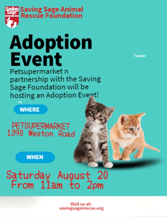 Weston Pet Supermarket Adoption Event (1) PosterMyWall