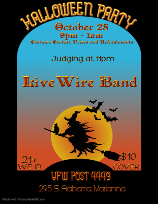 Copy of Bar Halloween Costume Contest PosterMyWall