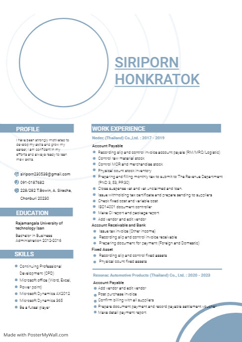 Copy of CV Template (2) | PosterMyWall
