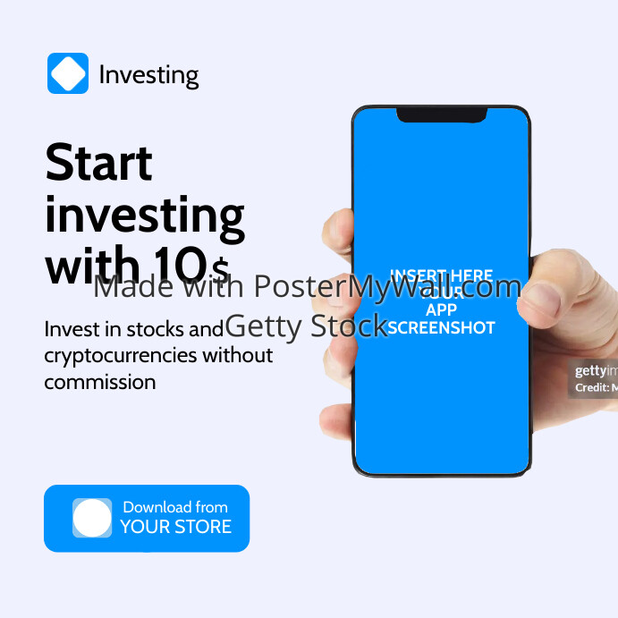 app investing advertisement minimal template