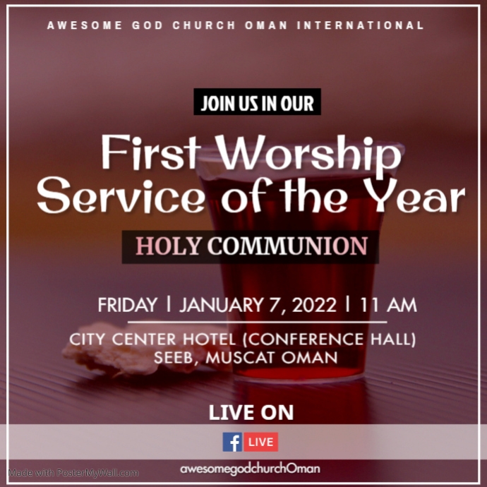 Copy of Communion Service | PosterMyWall