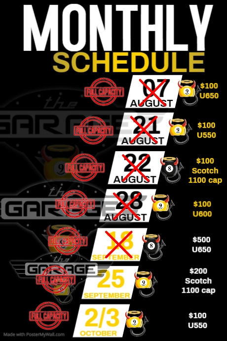 Copy of PERFORMANCE SCHEDULE POSTER TEMPLATE | PosterMyWall