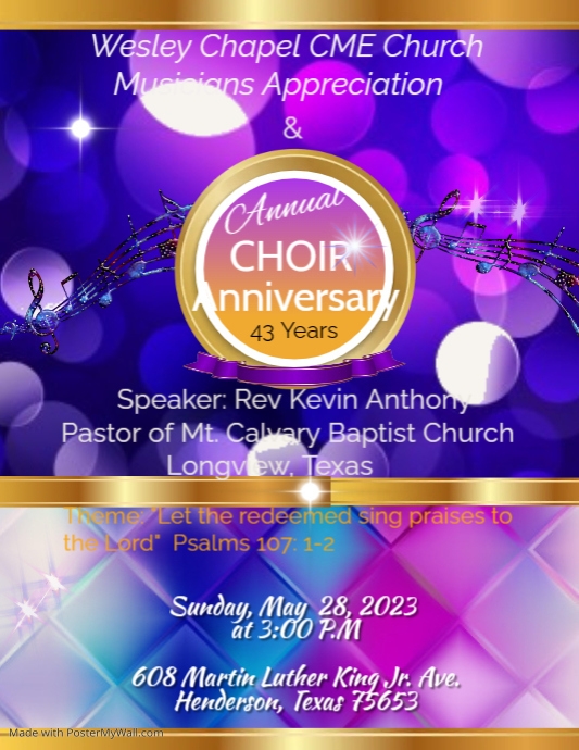 Choir Day Flyer (US Letter) template