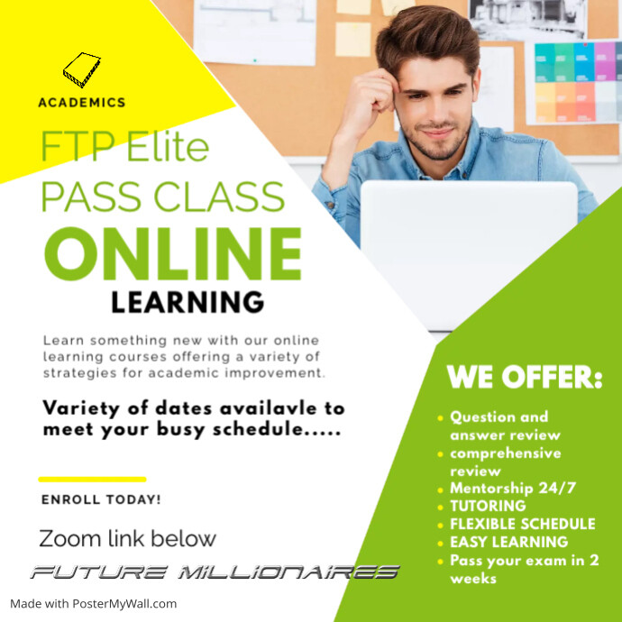 Online Course Advertisement Instagram Post template