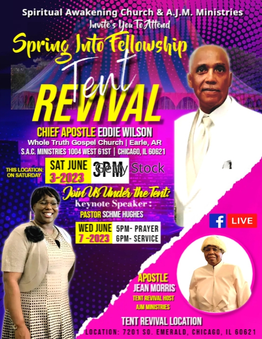 Copy of S.A.C. MINISTRIES TENT REVIVAL | PosterMyWall