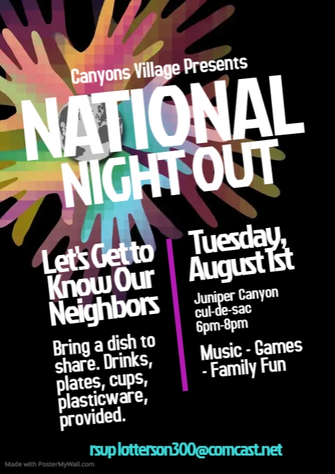 National Night Out Flyer Template PosterMyWall National Night Out Flyer Template PosterMyWall