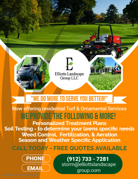 Elliotts Landscape Group - Turf & Ornamental | PosterMyWall