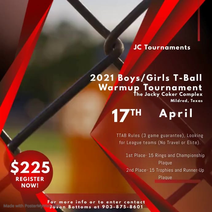 Copy of Copy of Softball Spring Tournament Video Ad | PosterMyWall