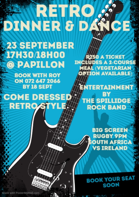 ROCK MUSIC POSTER A4 template