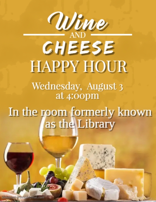Wine & Cheese Happy Hour PosterMyWall