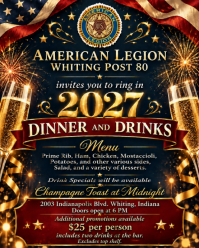 American Legion Whiting Post 80 New Year's Eve Dinner