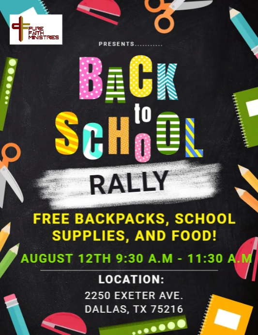 Back To School Supply Drive Flyer PosterMyWall