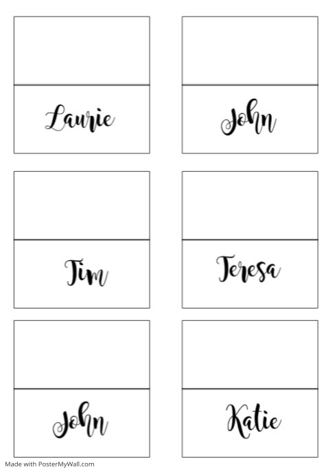 Place Cards PosterMyWall