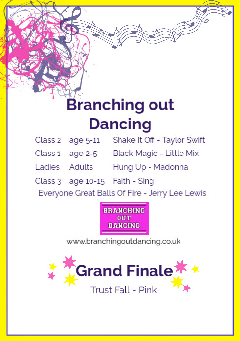 dancing programme final | PosterMyWall