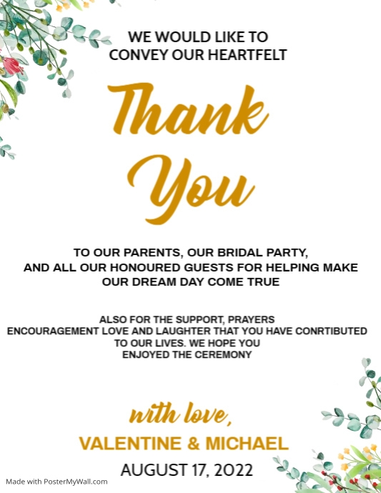 Appreciation Card Template PosterMyWall