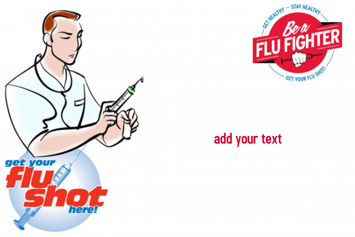 FLU SHOT Poster template