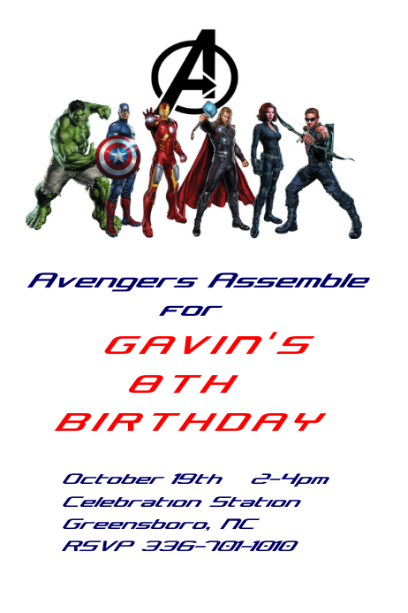 Modele Avengers Anniversaire Invitation Postermywall Modele Avengers Anniversaire Invitation Postermywall