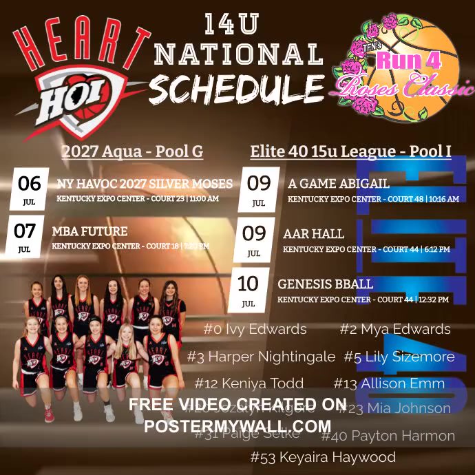 Copy of 14u National Roses Schedule 2023 (5) PosterMyWall