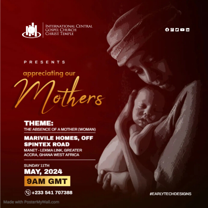 Mother's Day Church Service Flyer