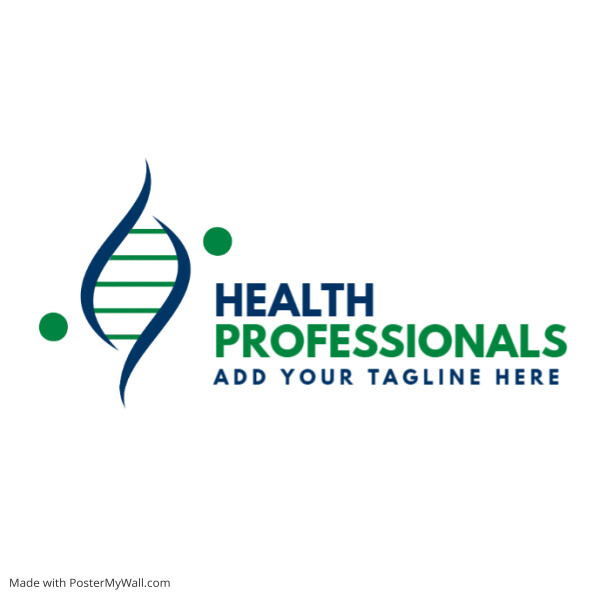 green and blue health logo template design