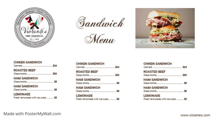 Minimalist Bistro Menu Deisgn | PosterMyWall