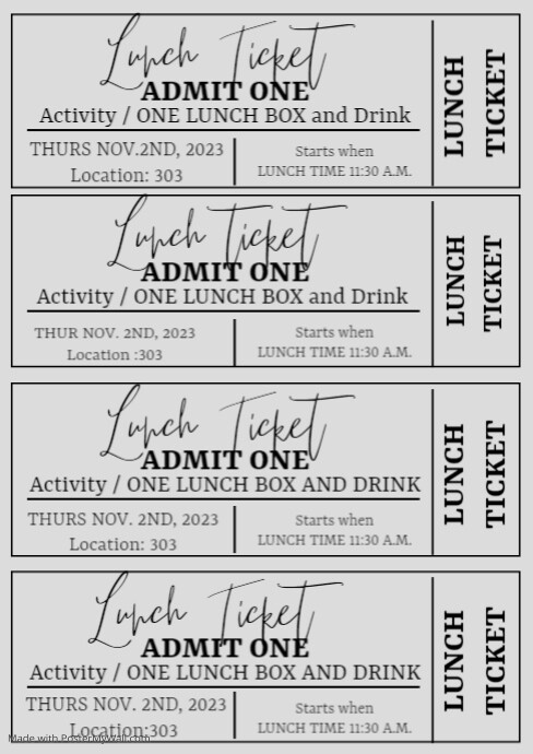 Time Ticket Example Family Time Ticket | PosterMyWall