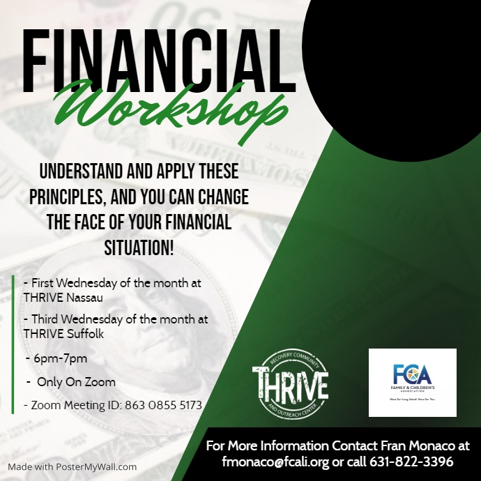 Financial Workshop Flyer Instagram Post template