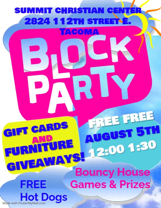 Block Party Flyer (US Letter) template