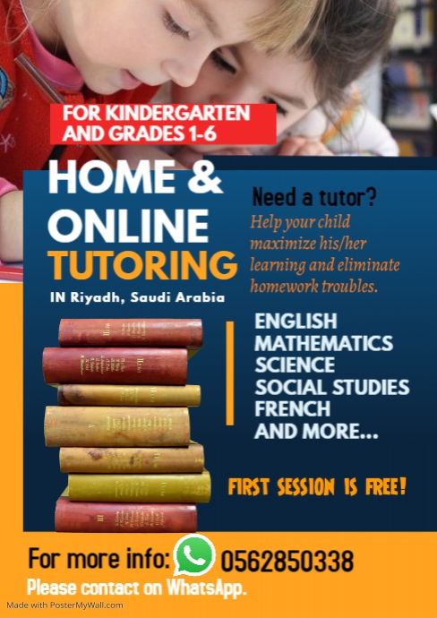 Home Lesson Flyer Samples Copy of Home Tutoring Flyer | PosterMyWall