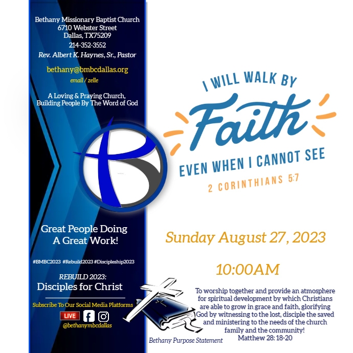 BMBC 2023 Bulletin Cover Template | PosterMyWall