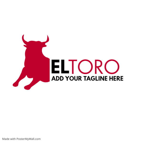 red and black bull icon animal logo template