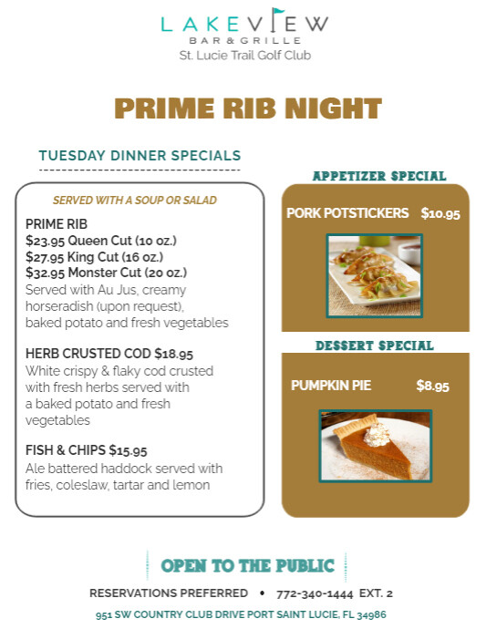 8-8-23 - Prime Rib Tues (1) | PosterMyWall