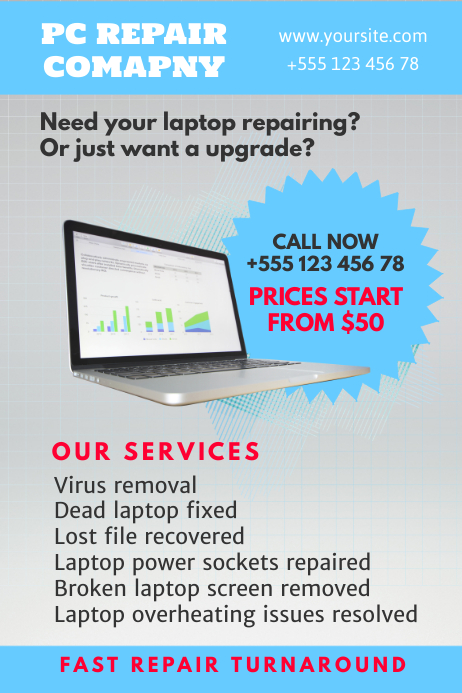 Computer Repair Flyer Template | PosterMyWall