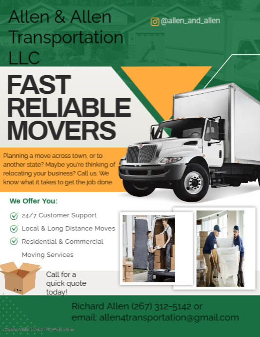 Allen & Allen Movers Flyer PosterMyWall