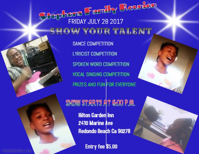 Copy of Talent Show Poster Flyer Template | PosterMyWall