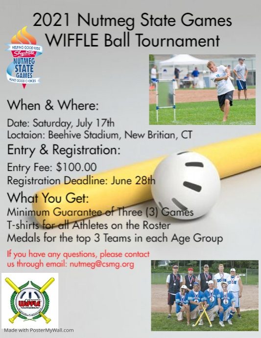 2021 Nutmeg State Games Wiffle Ball Tournament PosterMyWall