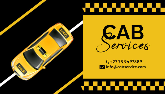 Cab services busines card Template | PosterMyWall