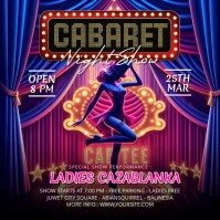 Cabaret Night Show Social media Template Instagram Post