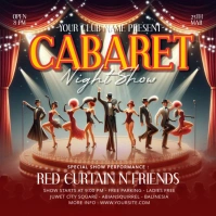 Cabaret Night Show Social media Template Message Instagram