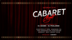 黑色 Cabaret Night Facebook-covervideo Template