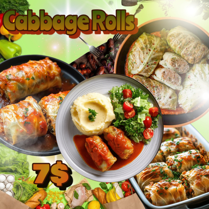 Cabbage Rolls food Poster Template | PosterMyWall