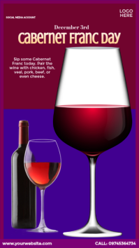 Pink Cabernet Franc Day เรื่องราวบน Instagram Template