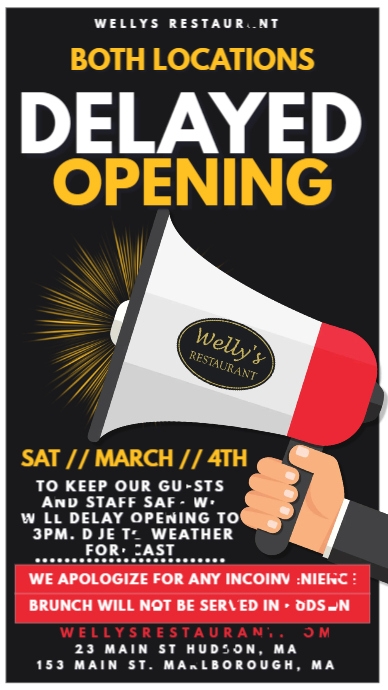 delayed opening | PosterMyWall